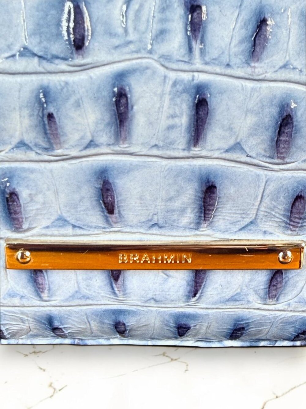 Brahmin Marianna Cerulean Melbourne Leather Shoulder Tote Bag - New Without Tags - Picture 5 of 13